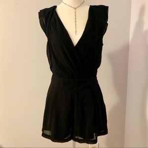 Black Sheer Romper
